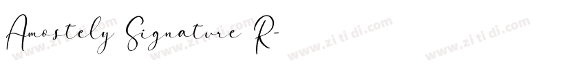 Amostely Signature R字体转换